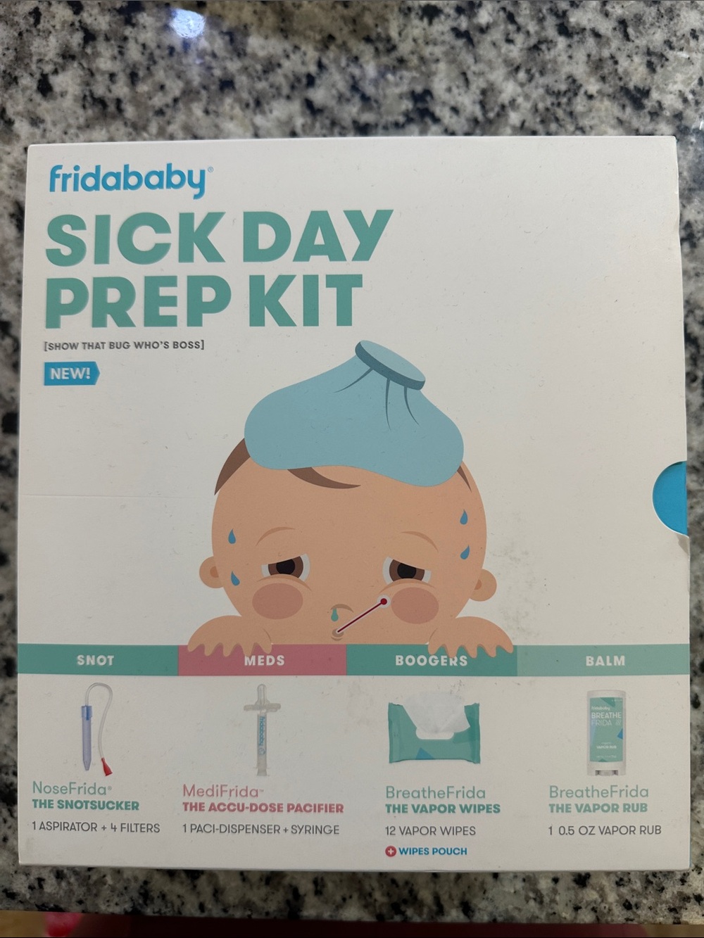 fridababy Sick Day Prep Kit - Teal/Light Blue